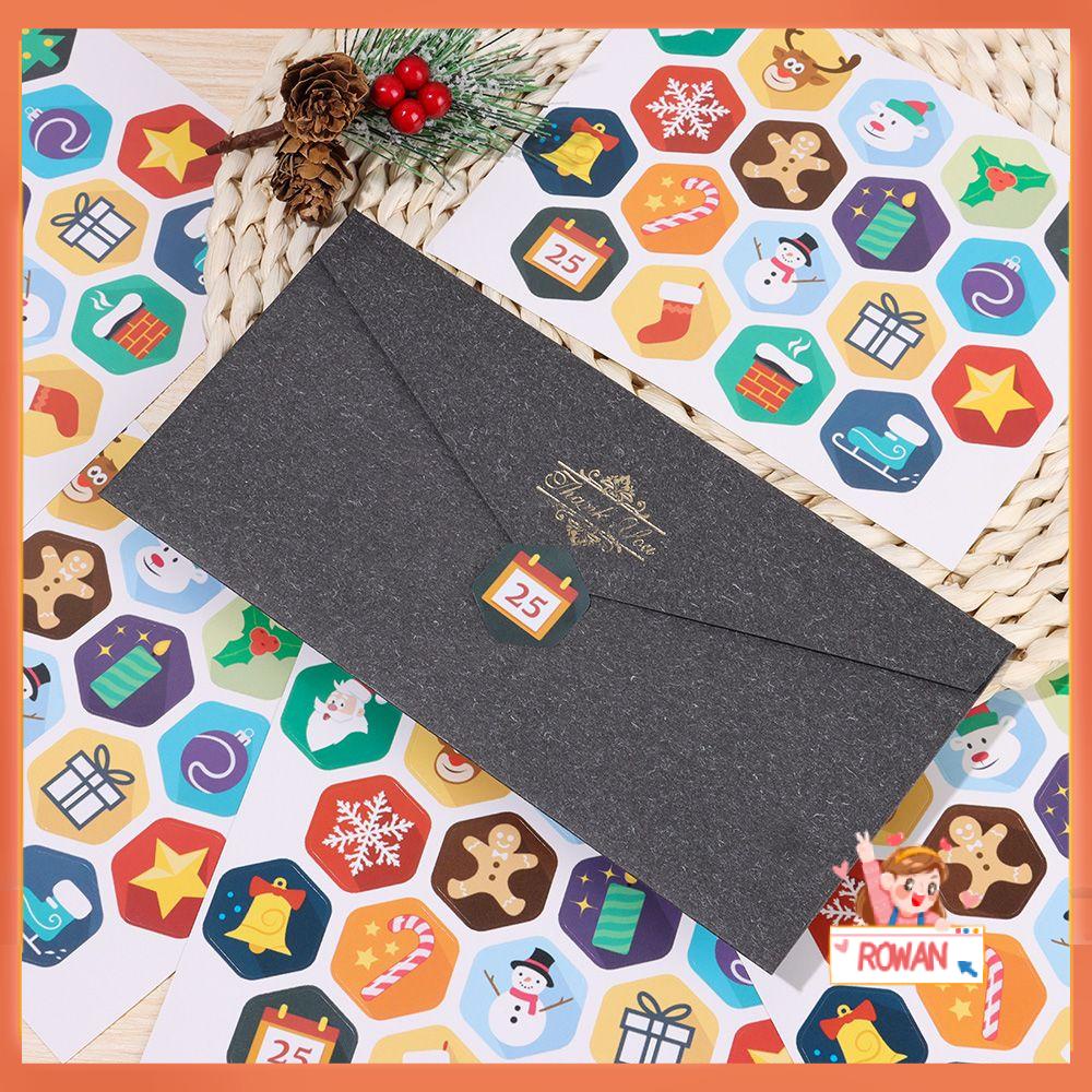 R-flower 180pcs Kemasan Sticker Decor DIY Xmas Natal Tag