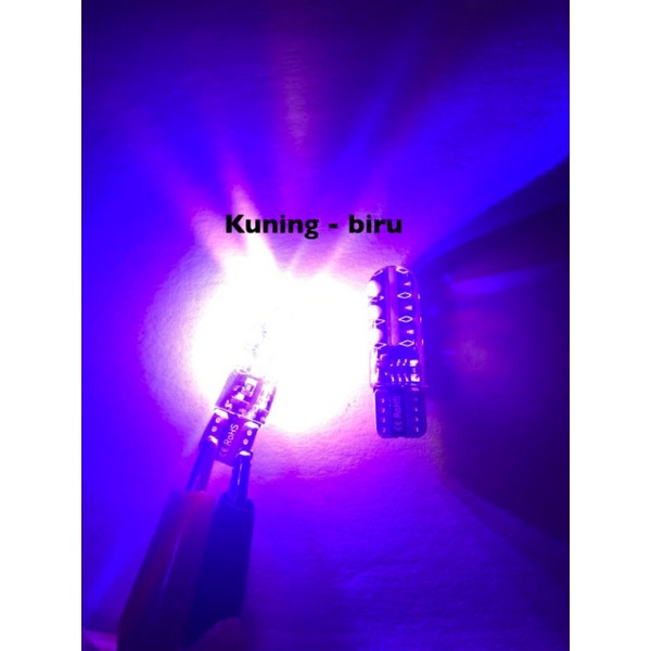 LAMPU SEN SEIN SENJA 12 LED T10 JELLY waterproof 2PCS lampu kedip flash 2 warna hidup nya