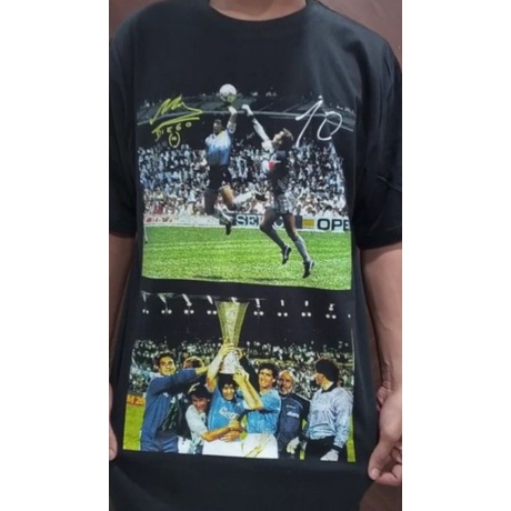 Diego MARADONA The God Hand T-shirt/Kaos Bola Vintage Washing Argentina Legend Diego Maradona Unisex