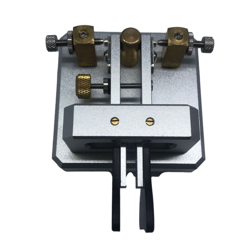 Zzz Stainless Steel CW Morse Key Dual-Paddle Telegraph Keyer Pengganti