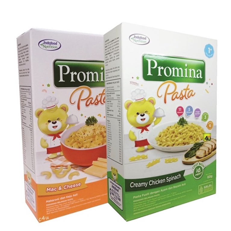 PROMINA PASTA 70gr / PROMINA PASTA MAC N CHEESE / PROMINA PASTA CREAMY SPINACH / MPASI PASTA 1+ / PASTA KHUSUS BAYI &amp; BALITA