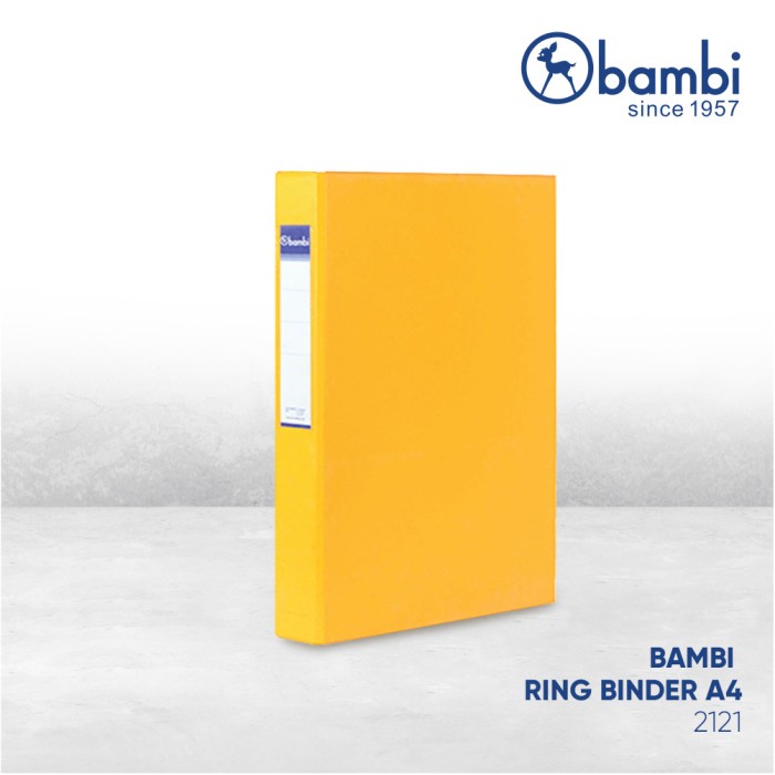 

SALE Bambi D-Type 2 Ring Binder A4 - 2121 Code 5295