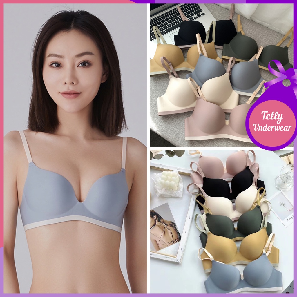 TELLY ➡️ 361 Bra Push Up Invisible BH Dalam Wanita Nyaman Dan Lembut Tanpa Kawat