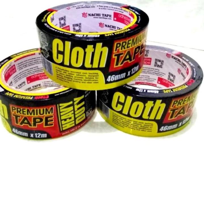 

↓ Lakban cloth Kain Hitam Isolasi Tape Nachi 2" x 12 meter (46mm x 12 meter) ㊟