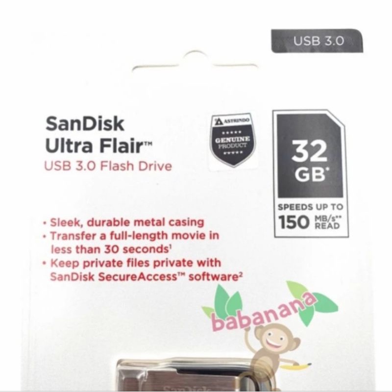 Sandisk ultra flair CZ73 32GB Original Flashdisk usb 3.0