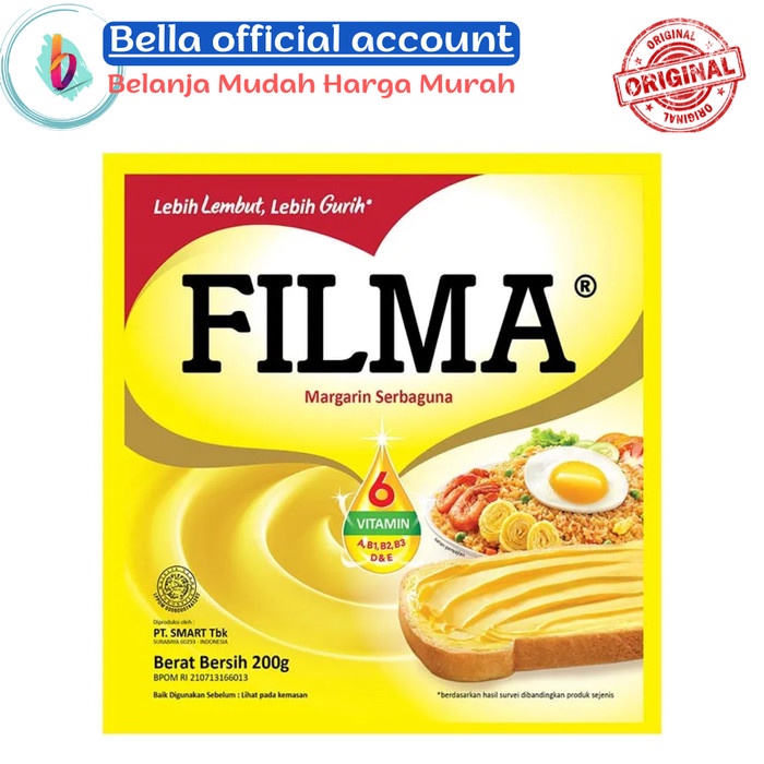 

Filma Margarin 200 gr - 1 pcs Beli 5 Pcs Free Lunch Box Filma - 1 pcs