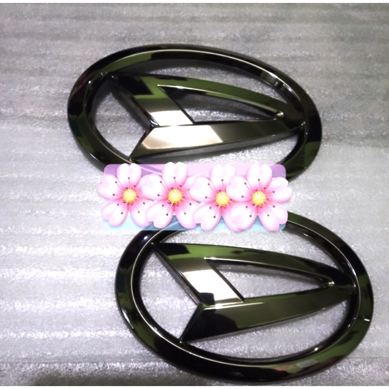 emblem logo blackchrome daihatsu xenia set depan belakang
