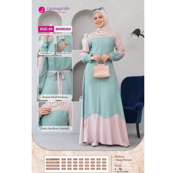 RAUNA Gamis Dewasa Rgd 49 & Rgd 26 Fashion Muslim