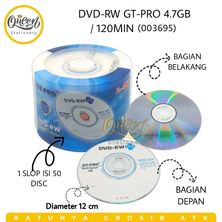DVD RW GTPRO KASET BLANK CD COMPACT DISK KOSONGAN (003695)