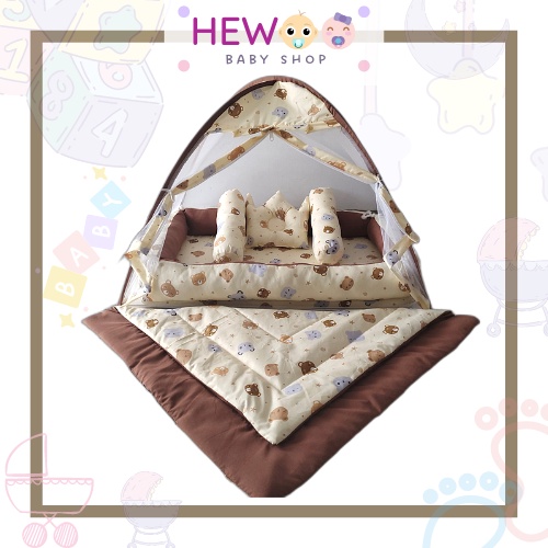 KASUR BAYI SET KELAMBU BEDCOVER KUALITAS BAHAN PREMIUM BERMOTIF TERBARU