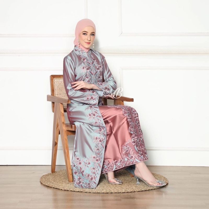 bahan/bakal baju abaya bordir taveta