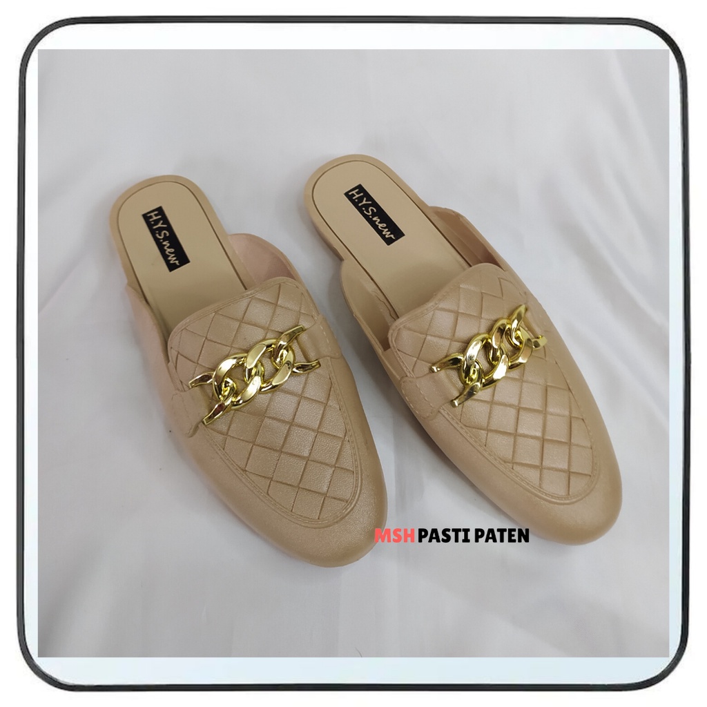 Sepatu sandal slip on impor wanita dewasa Sandal glaiator hys 1609 size 37-41