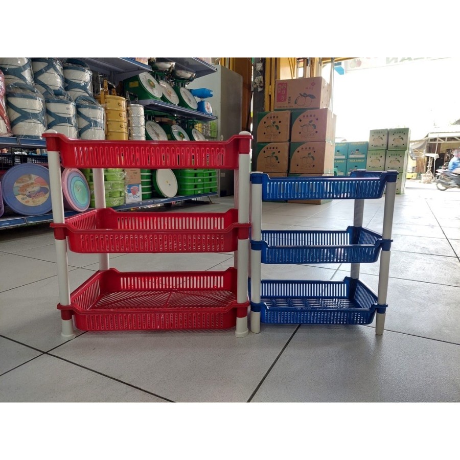 rak bumbu cabe GM plastik/ rak serbaguna besar kecil/ rak susun 3 tingkat