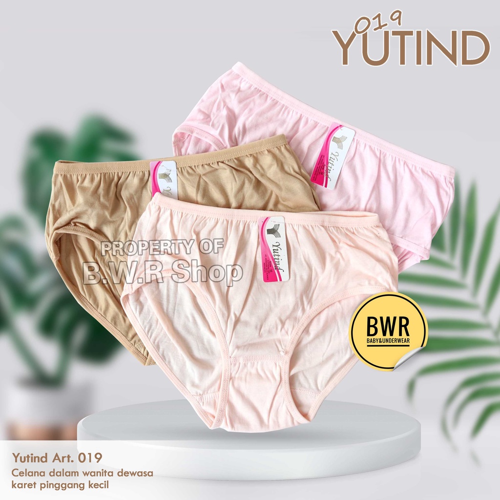 [ 6pc ] CD YUTIND 019 Warna Muda / Celana Dalam Wanita Dewasa Katun Karet Kecil - Bwr