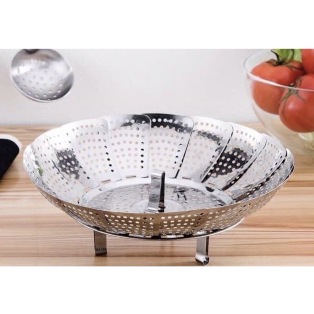 [BISA COD] PROMO Piring Kukus Stainless Tebal Steamer Pengukus Kuat Berkualitas Kukusan Fleksibel Murah Terjangkau