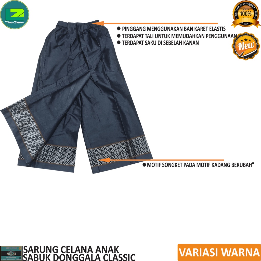 SARUNG CELANA ANAK MOTIF SABUK DONGGALA CLASSIC KAFILAH  1-7 Thn