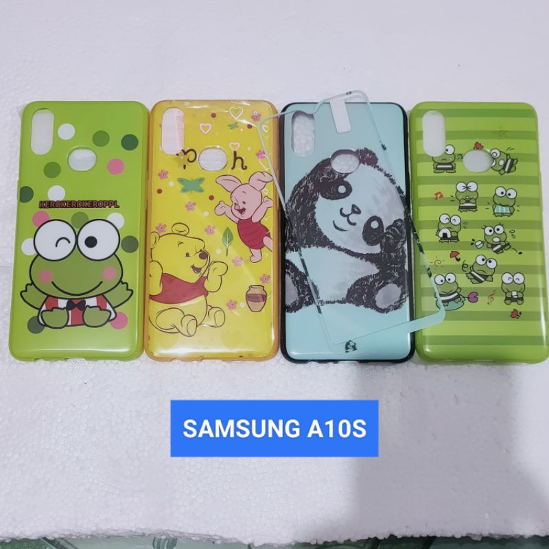 SOFTACE SAMSUNG A10S ANIMASI GLOSSY + TEMPERED GLASS