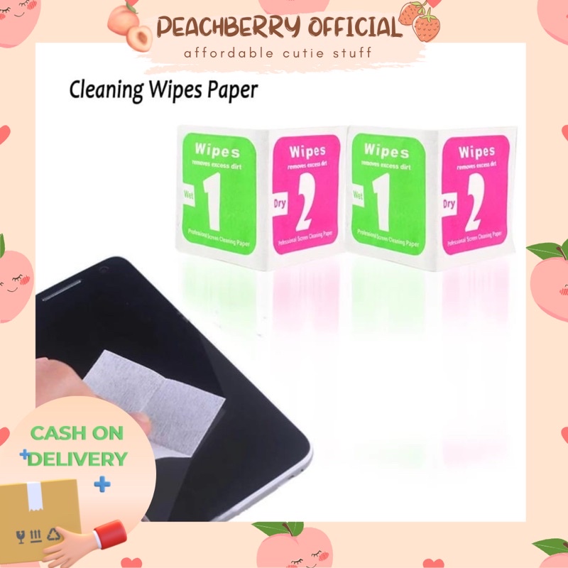 TISU TEMPERED GLASS BASAH DAN KERING PEMBERSIH LAYAR HP DAN KAMERA HP