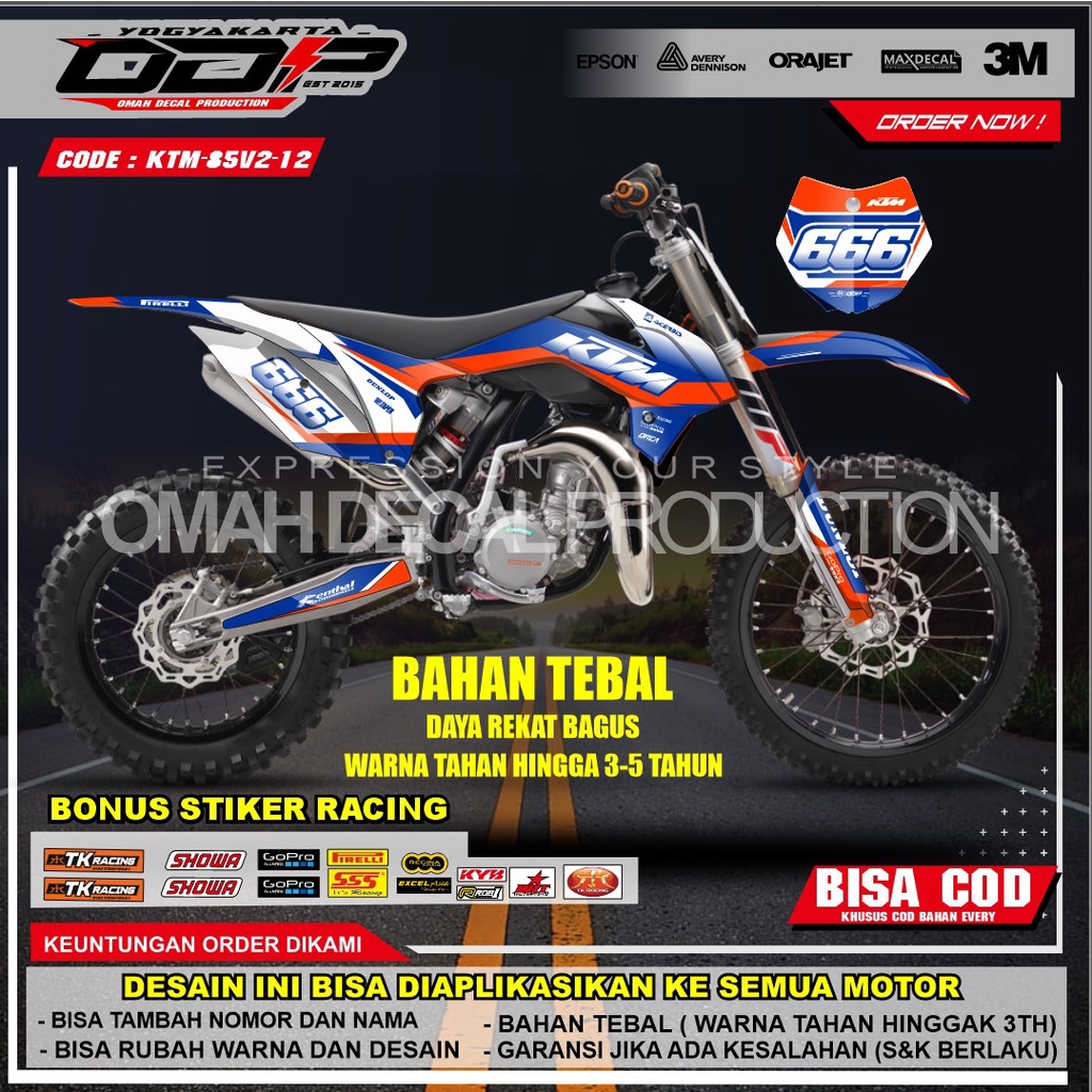 DECAL KTM 250 EXC 2020 FULL BODY DEKAL BODY SET KTM 85  2012 - 2017  NEW STICKER MOTOR KTM85 NEW STI