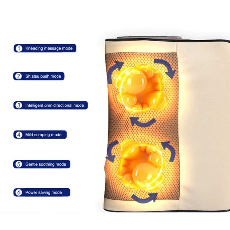 Junbu Bantal Pijat Leher Elektrik Massage Pillow Heating - JB-311 ( Mughnii )