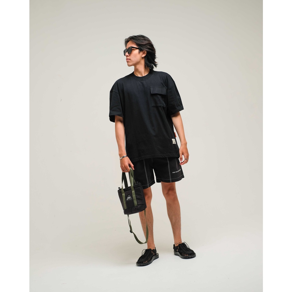 JAVAJONES Oversized Tee Pocket Black | Lionel | Kaos Pria Wanita