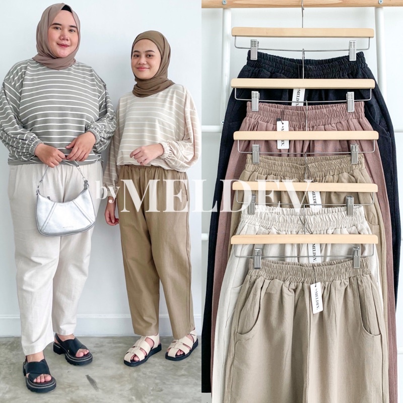 Bymeldev Basic Linen Pants Allsize Jumbo Size