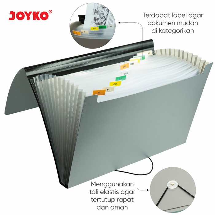 

OBRAL Joyko Expanding File Folio F4 13 Pockets / Map Harmonika EF-1F4 Code 2151