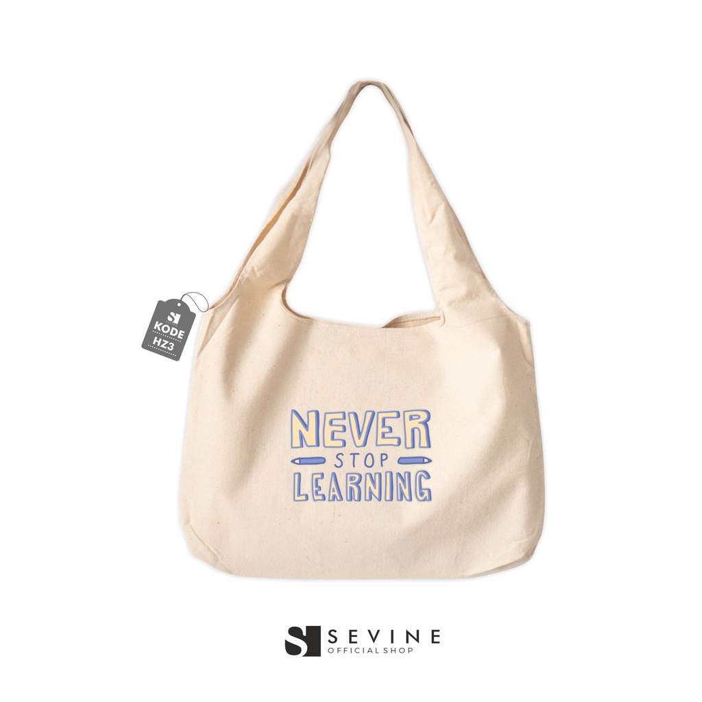 Sevine Tote Bag Kanvas Bonnie Tas Wanita Kuliah Fashion Laptop Totebag Quotes Aesthetic Vintage Retro Series - HZ