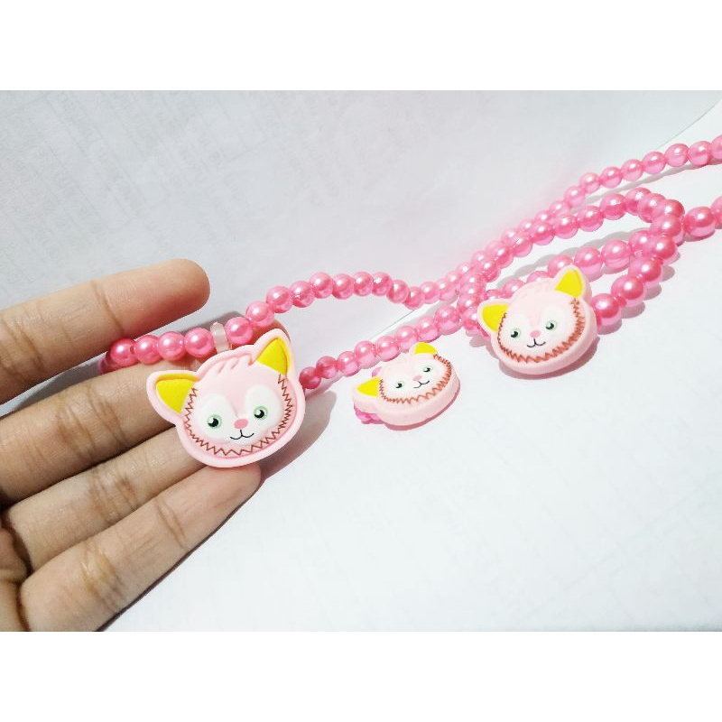 CPM11 Kalung Gelang Cincin Plastik Mix Boneka Kucing