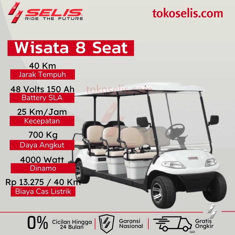 Booking Fee Mobil Listrik Selis Wisata 8s