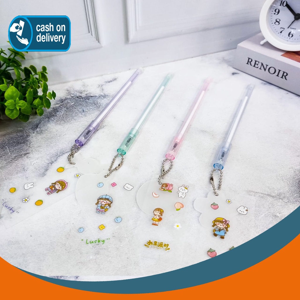

PULPEN GANTUNGAN STICKER AKRILIK PEN GEL PENA KARAKTER BOLPEN UNIK LUCU