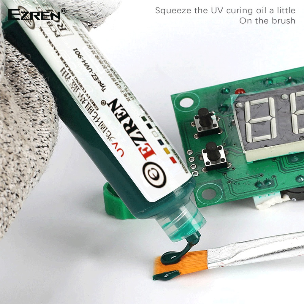 Ezren EZ-0775 Cat PCB Pasta Pelapis UV Curable Solder Mask UVH (Putih)