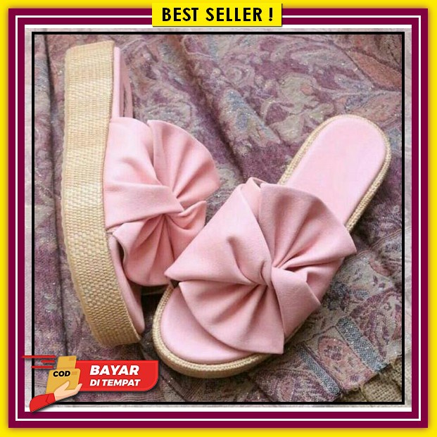Sepatu Sandal Wanita Spatu Sendal Cewek Wedges Tali Velcro Hak Sol 3 Cm Karet Lentur Empuk Import Dn