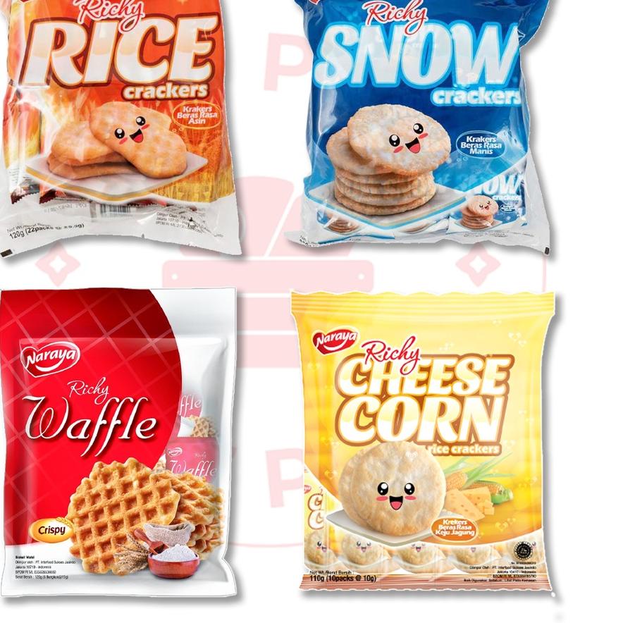 

4.4 MALL NARAYA - SEMUA VARIAN RICHY CRACKERS WAFFLES -120 GR (CHEESE CORN/ EGG BUTTER/ RICE/ SNOW)