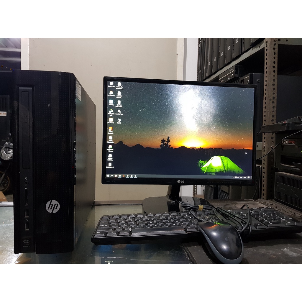 PC BUILTUP LENGKAP CORE i3 2100 RAM 8GB SSD 120GB HDD 500GB MONITOR 19&quot; KEY &amp; MOUSE