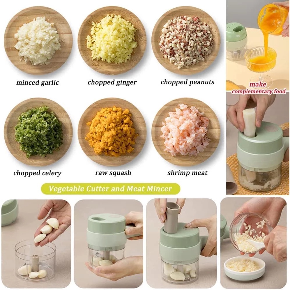 【COD】Garlic Mixer/Mixer Listrik/Pemotong Sayuran/Garlic Cutting Derobek Memotong Artefak Mesin Memasak Genggam