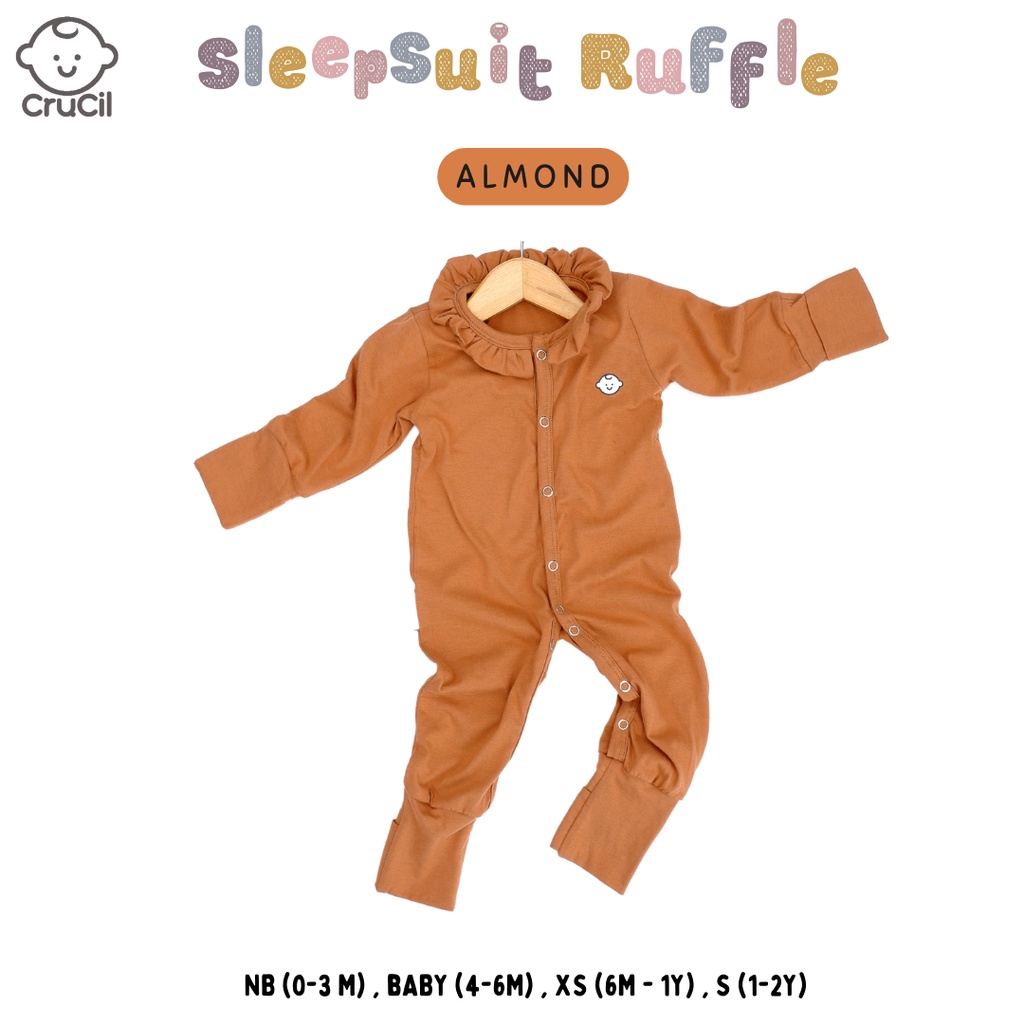 CruCil Factory Sleepsuit Ruffle (0m-2y)