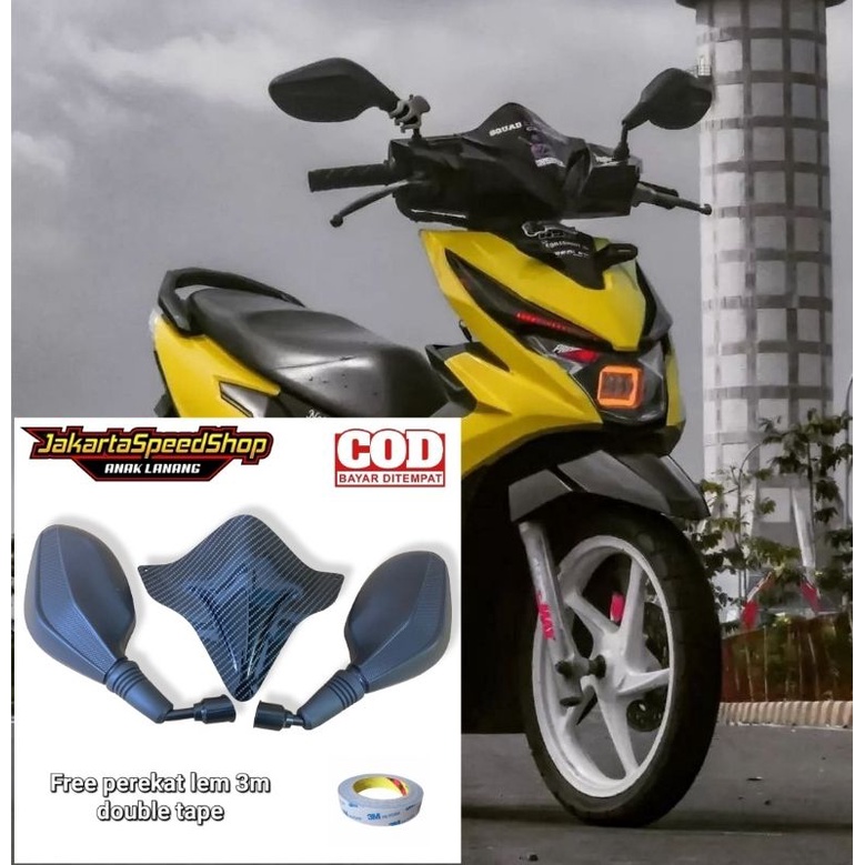 Paket spion click thailand plus visor carbon pnp beat new free lem 3m double tape