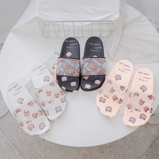 [JWALK] Sandal Wanita Slip On Karet Bear KAI BLACK PEACH WHITE Transparan Hangout Outdoor Rumahan Lucu Anti Licin- 262