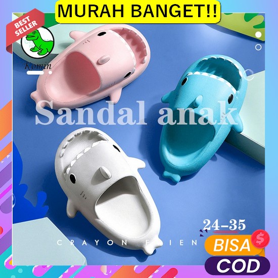Dejavu Sendal Wanita Terbaru Jelly Karet Sandal Slop Flat Rumahan Empu Komin Sandal Hiu Anak Laki La