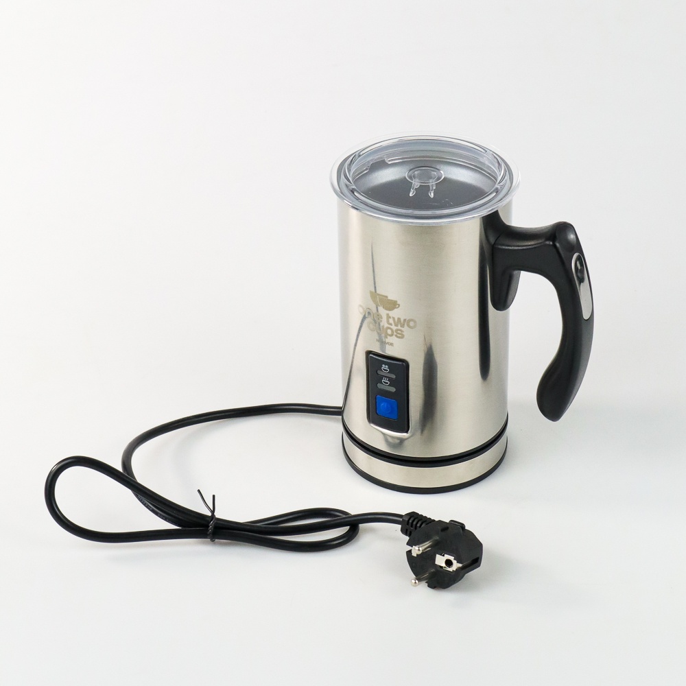 One Two Cups Electric Milk Frother Pembuat Busa Susu Cappucino Latte - N311VDE - Silver - V9HX02SV