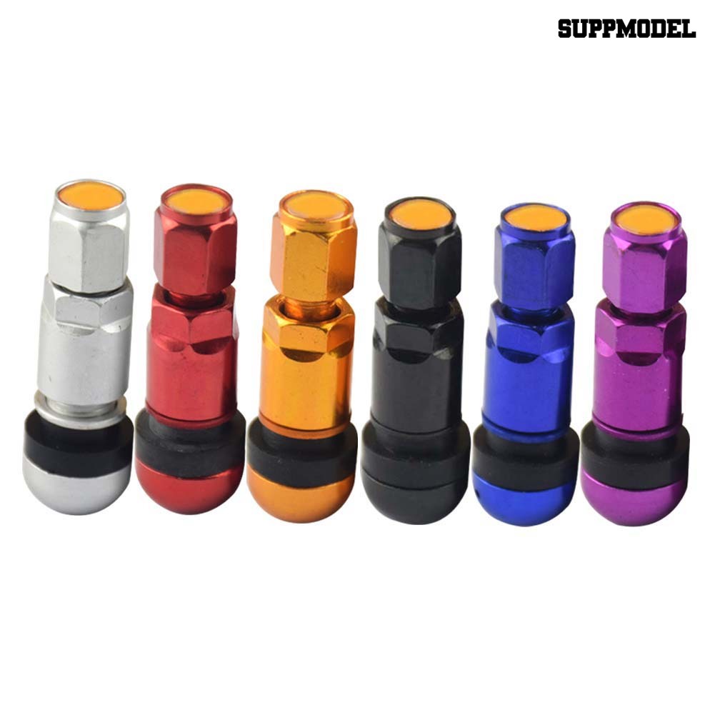 [Dekorasi] 4pcs Batang Klep Ban Roda Tubeless Sepeda Motor Mobil Universal