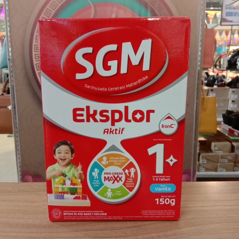 Susu SGM Eksplor 1+ 1-3 Tahun 150gram