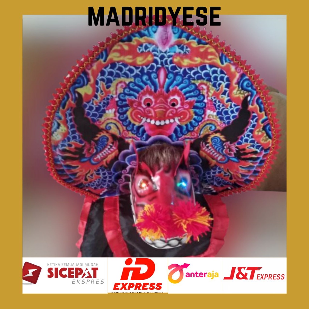 ✨PROMO✨ Caplokan barongan ukuran M / Barongan Devil Dewasa Anak Anak Sd Smp Sma Asli Caplokan Kayu B