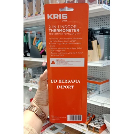 KRISCHEF Termometer Ruangan Indor/Alat Pengukur Suhu&amp;Kelembapan-G327