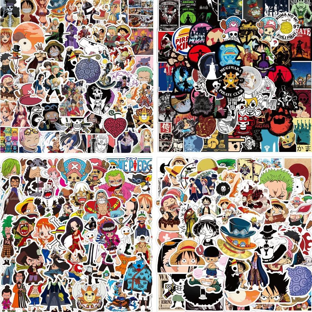 Mxbeauty Stiker ONE PIECE Tahan Air40 /48 /50 /60 /100pcs Kartun Scrapbooking Koper Diary Stiker Album Ponsel Stiker Dekoratif