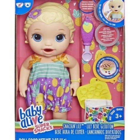 Boneka Boneka Bayi Baby Alive Super Snacks Snackin Lily Bisa Makan,Poop