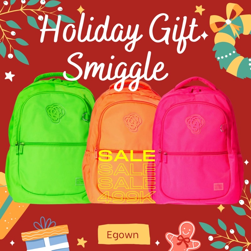 Kado Anak Natal Smiggle Original Backpack Neon Super Sale