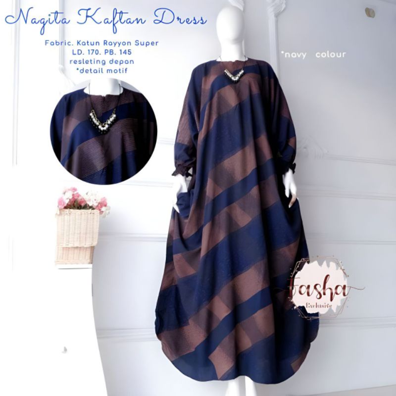Nagita Kaftan Dress Rayon Super Kaftan Nagita Jumbo