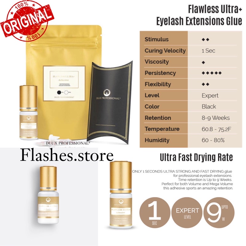 Dlux Flawless ultra Glue 10ml/5ml For Eyelash Extansions